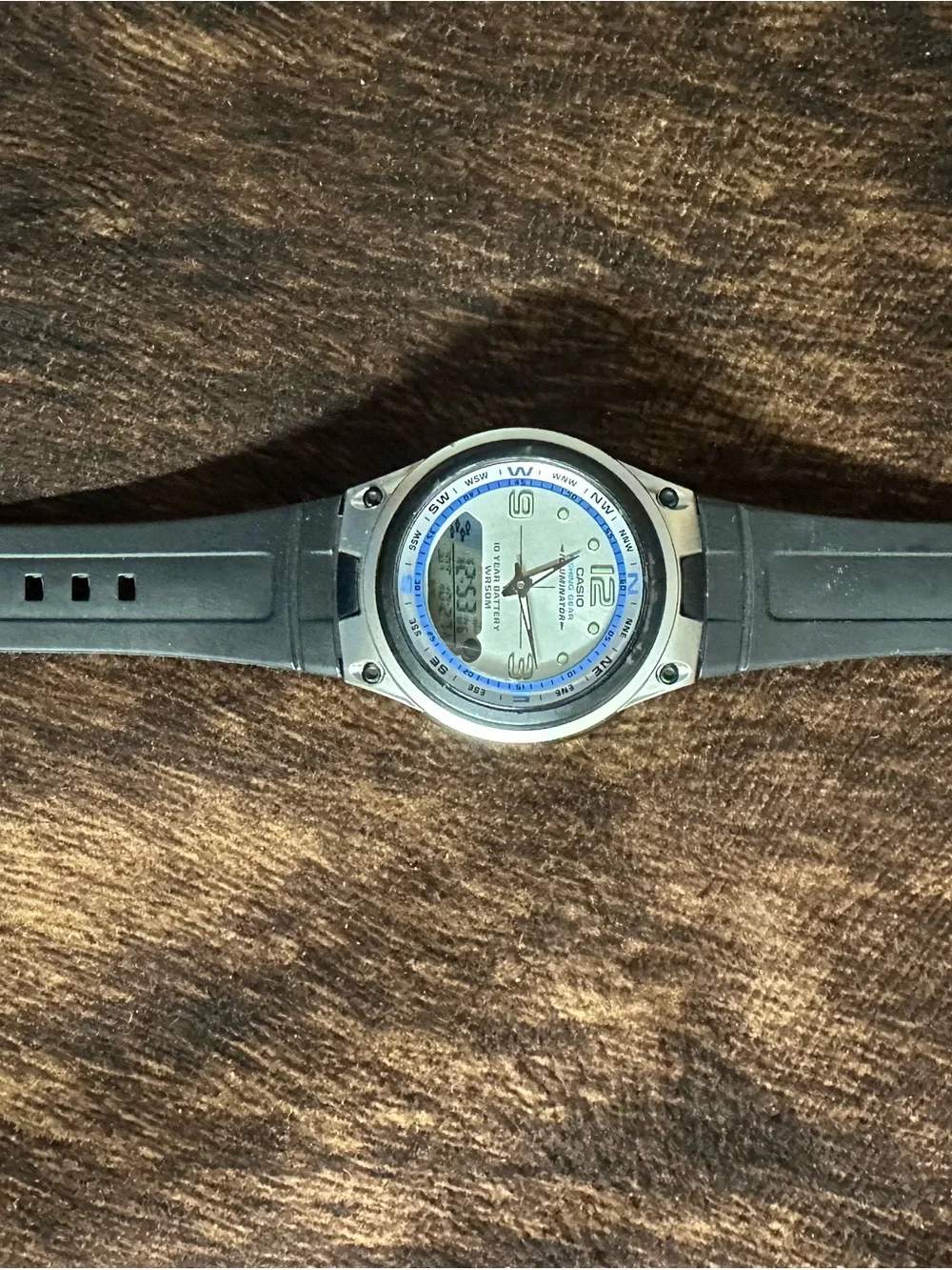Casio Men's Black Digital-Analog Fishing Gear AW-82 Watch